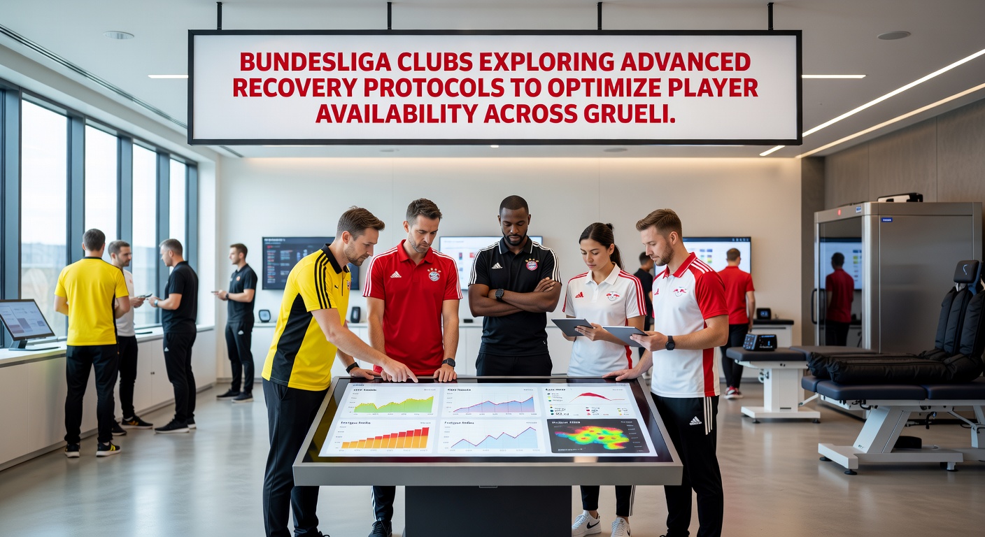 Detailaufnahme eines Erholungsprotokolls mit medizinischen Geräten in einem Bundesliga-Verein