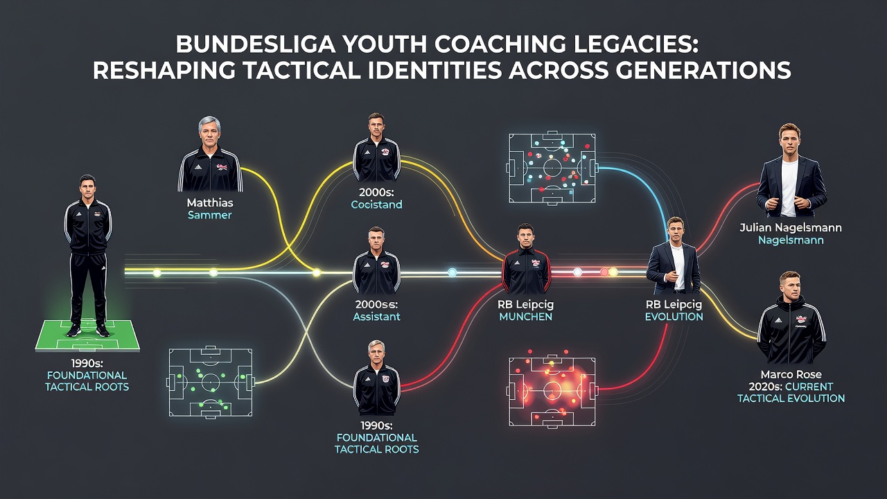 Jugendtrainer in der Bundesliga bei einer Trainingseinheit mit Nachwuchsspielern