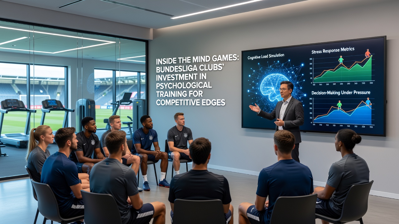 Psychologisches Trainingssession mit Bundesliga-Spielern unter Anleitung von Experten