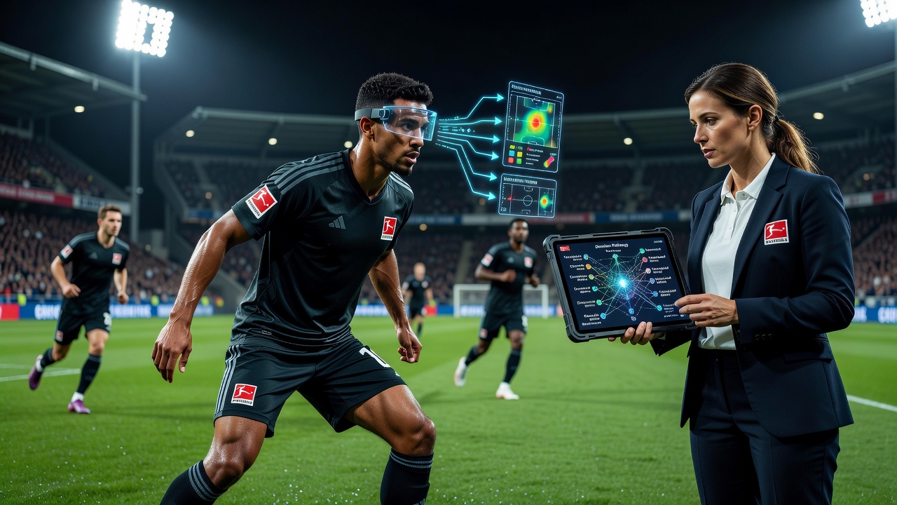Spieler bei mentaler Vorbereitung vor einer Bundesliga-Partie unter hohem Druck