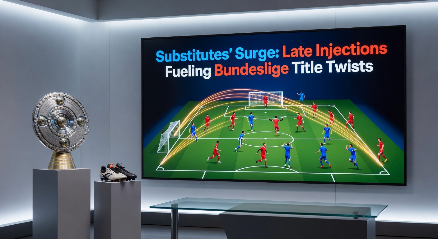 Trainer am Spielfeldrand gibt Anweisungen für eine entscheidende Einwechslung in der Bundesliga