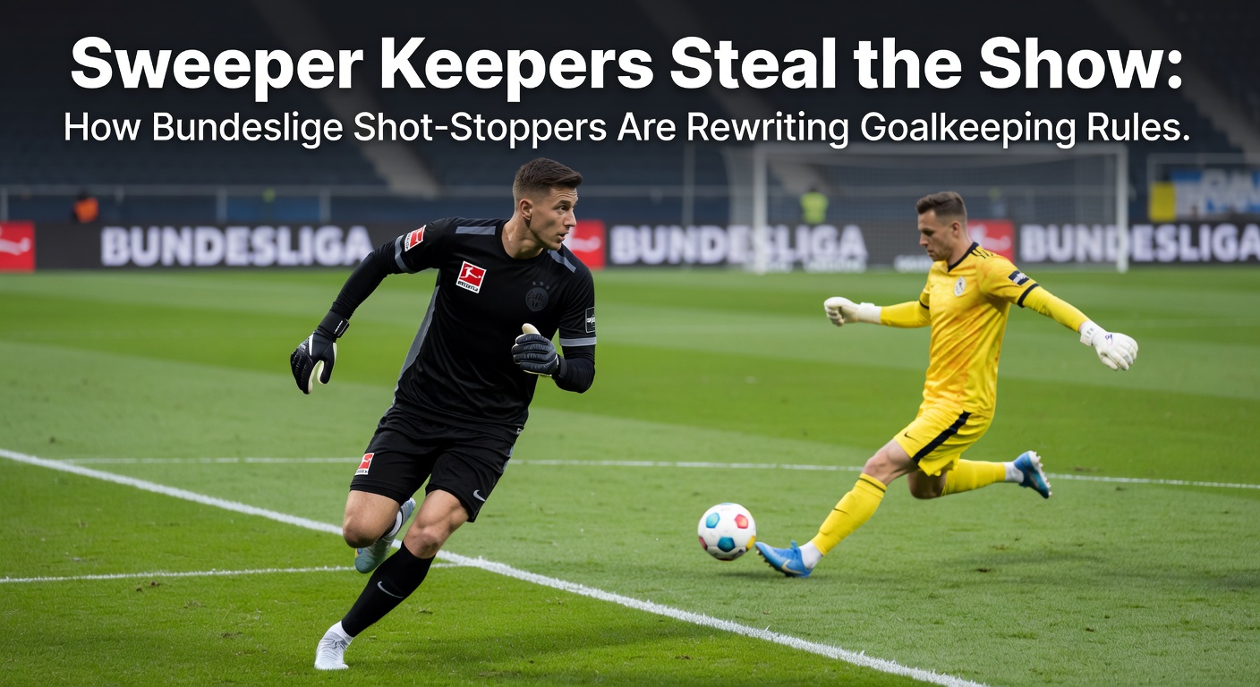 RB Leipzigs Péter Gulácsi verteilt einen langen Pass als Sweeper-Keeper während eines Bundesliga-Spiels