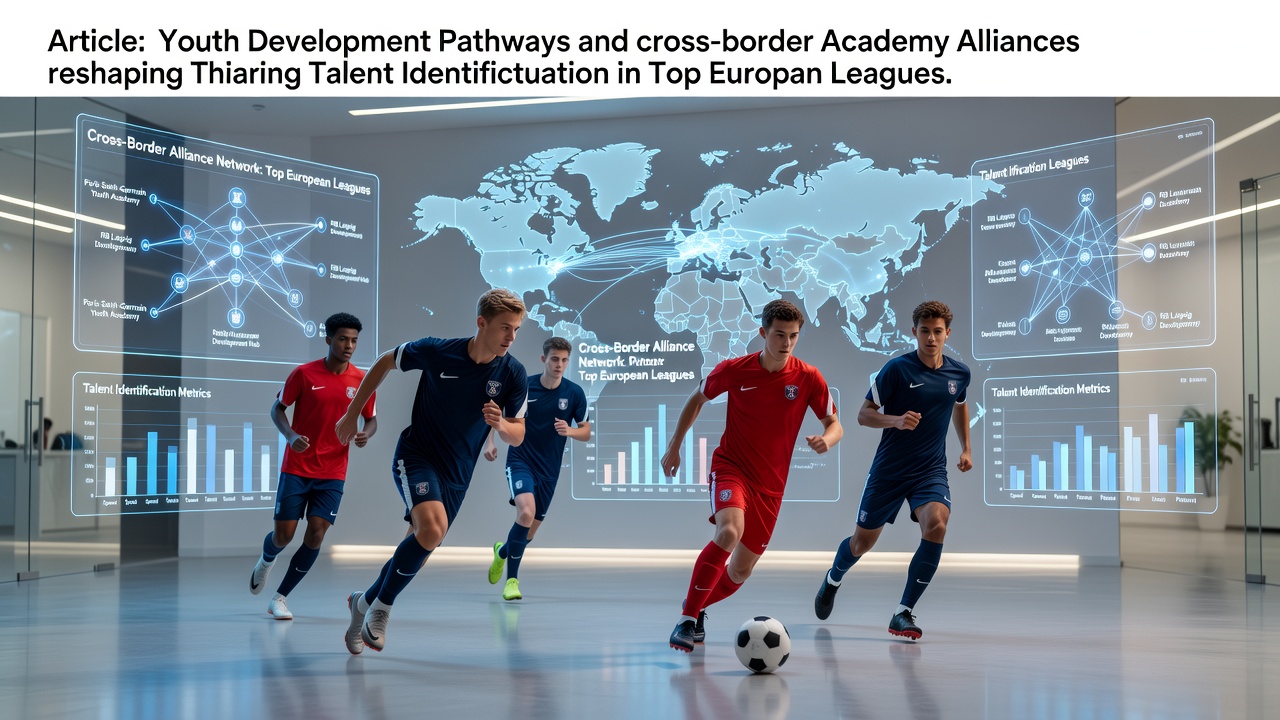 Jugendspieler bei einem grenzüberschreitenden Akademietraining in Europa
